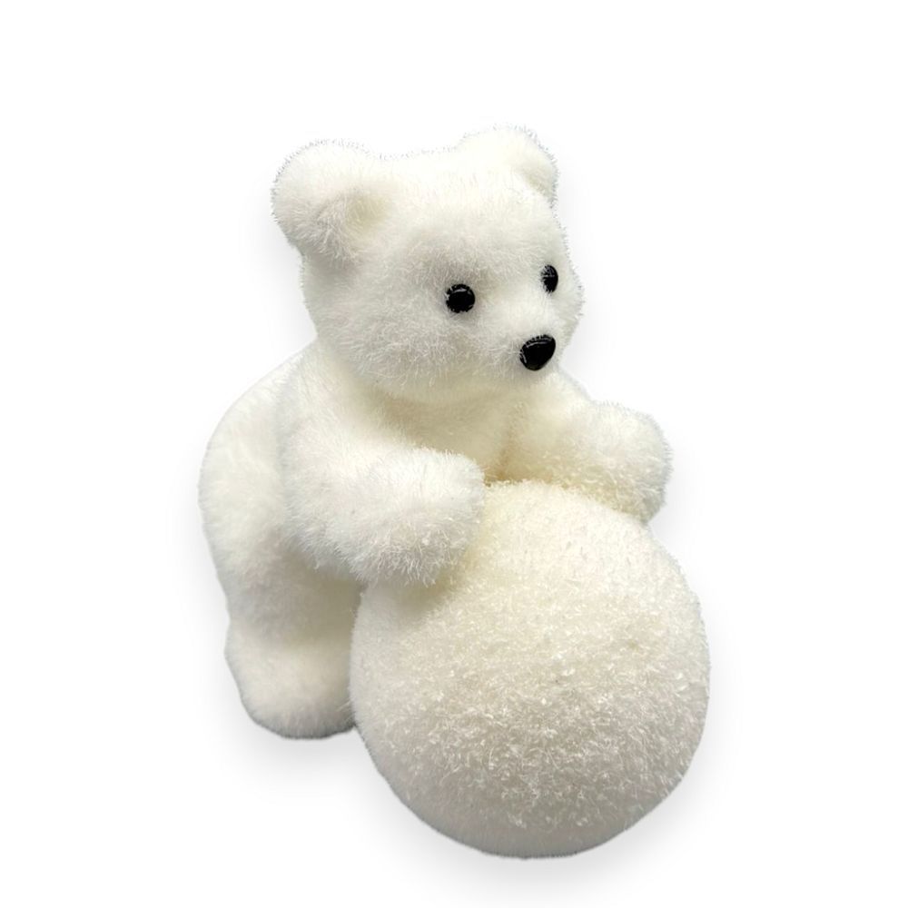 Polar Bear with Snowball 6"