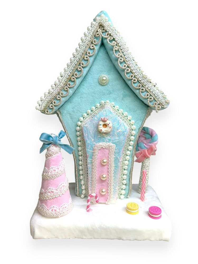 Pastel Candy Cottage House 10"