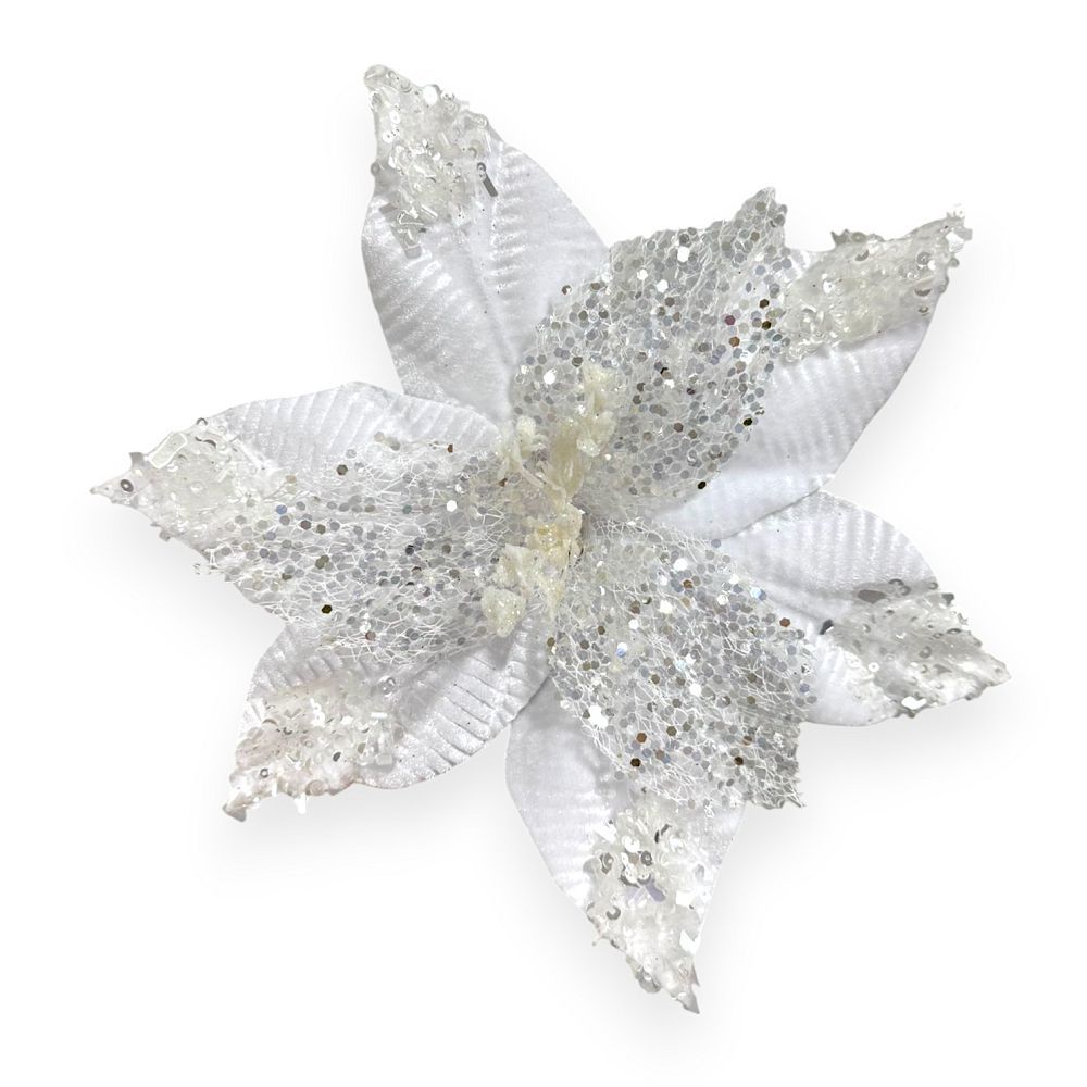 Sequin Poinsettia Pick