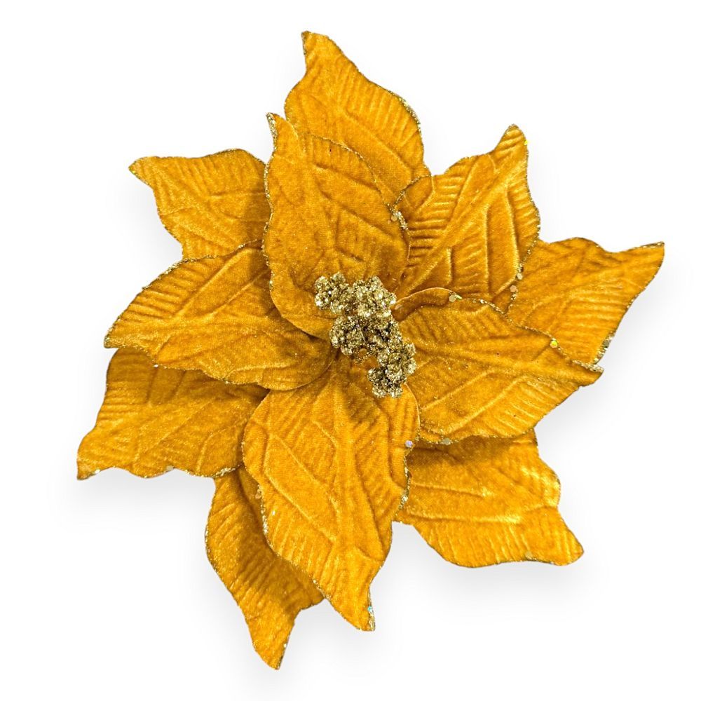 Velvet Poinsettia Pick