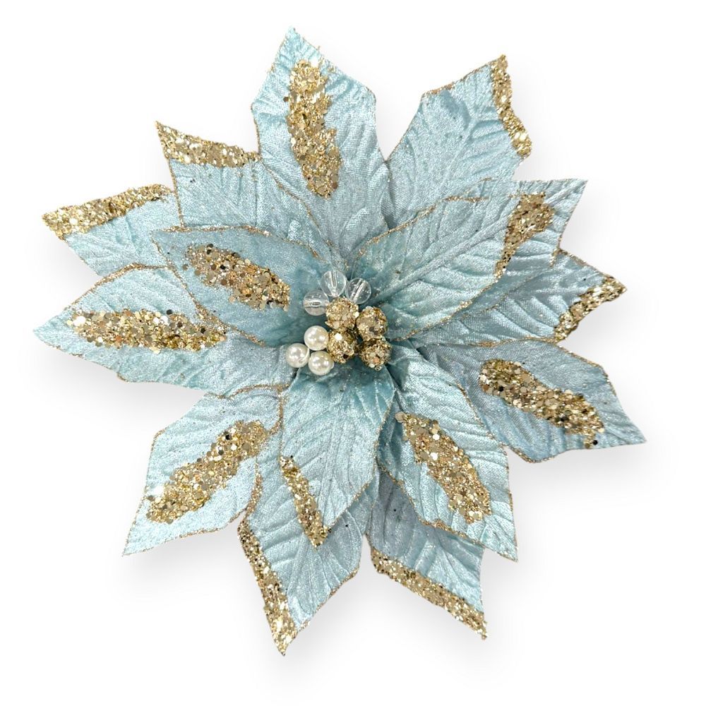 Blue & Gold Poinsettia