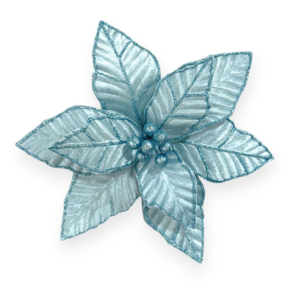 Light Blue Shimmer Poinsettia