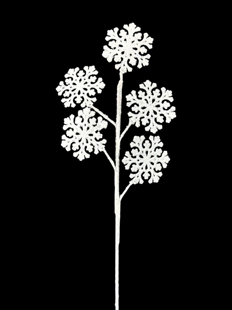 Glitter Snowflake Spray 25"