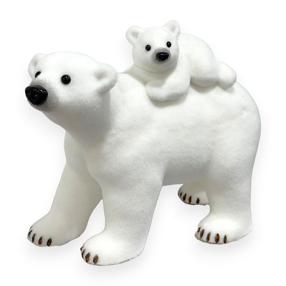 Large Polar Bear with Cub