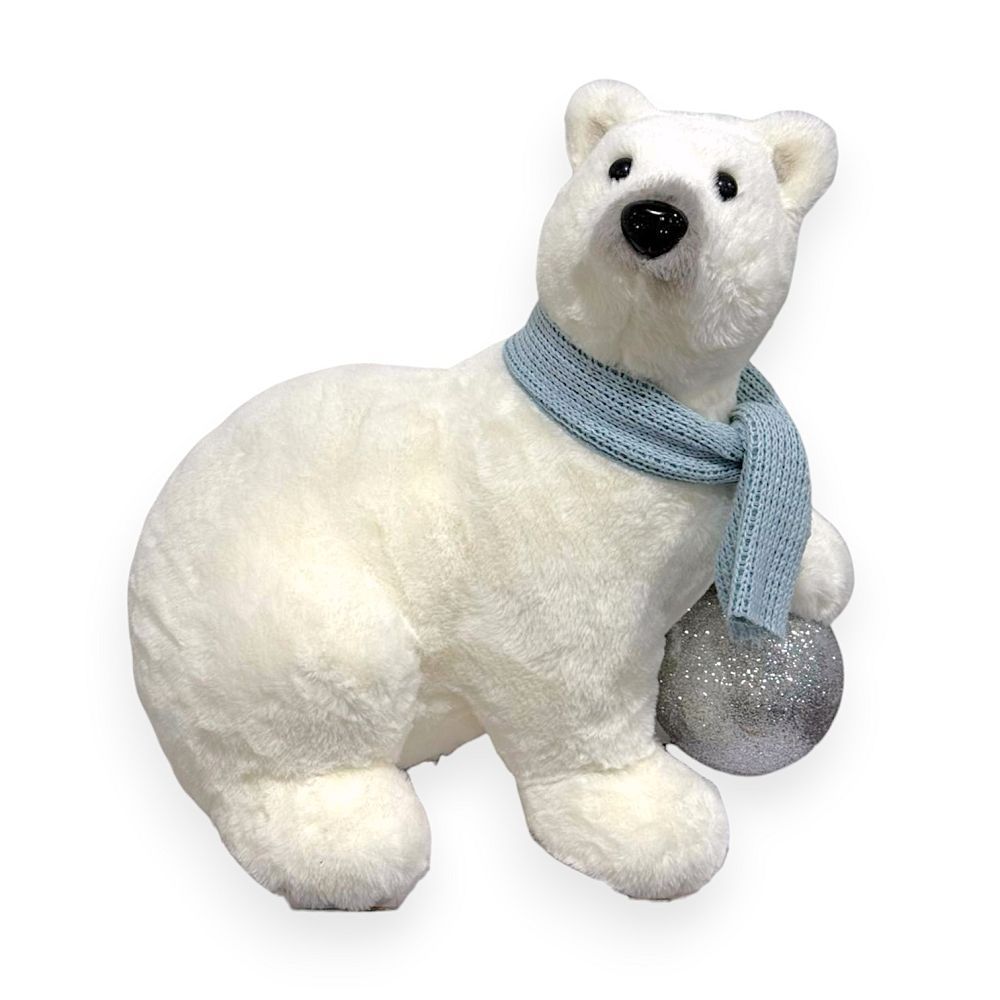 Polar Bear with Scarf & Ornament