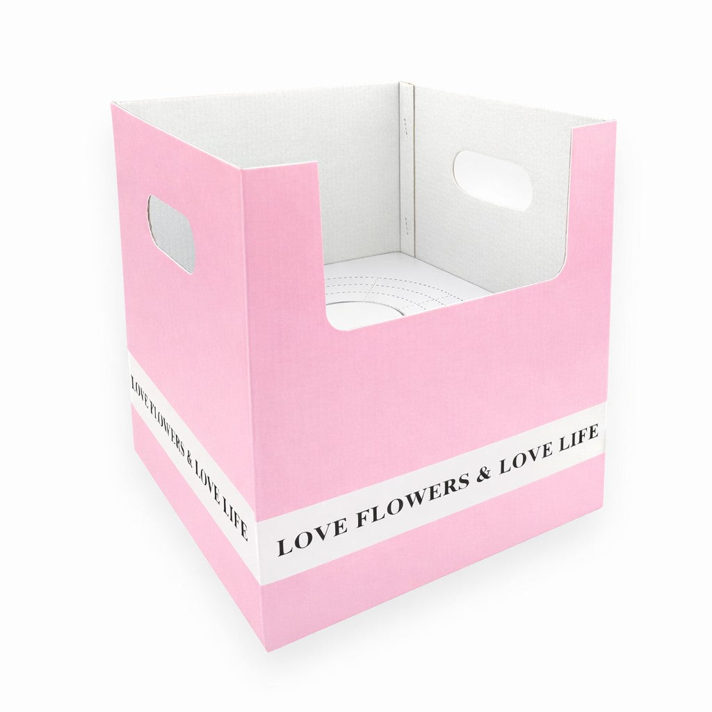 Square Floral Carrier Box with Handles