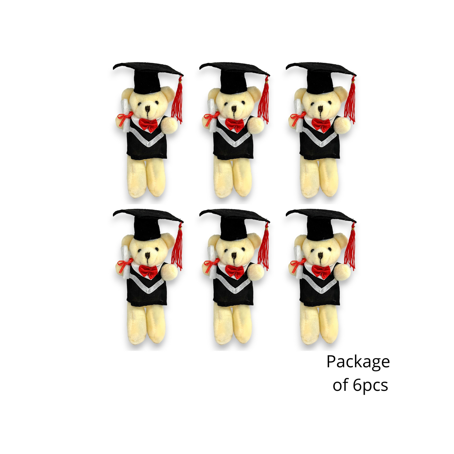 GRADUATION BEAR 6/PKG