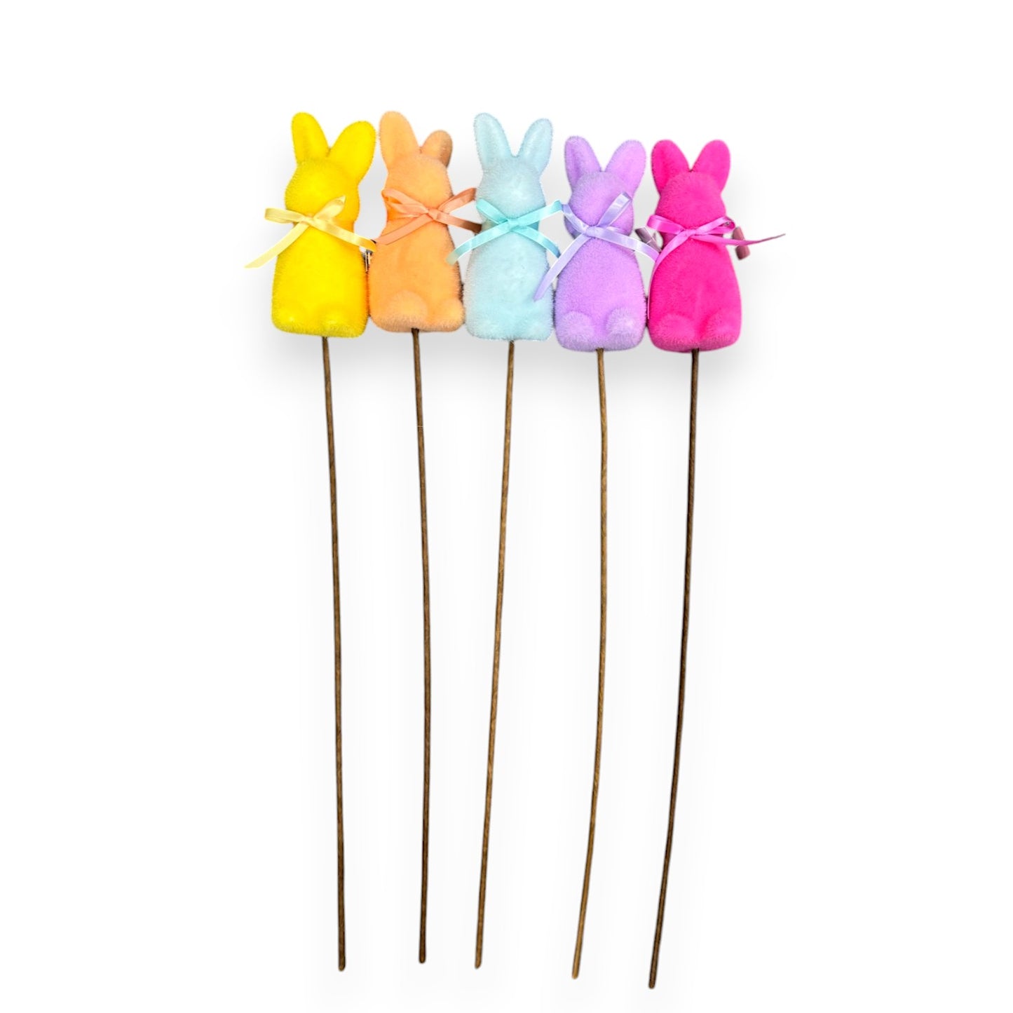 EASTER FLOCKED BUNNY STEM
