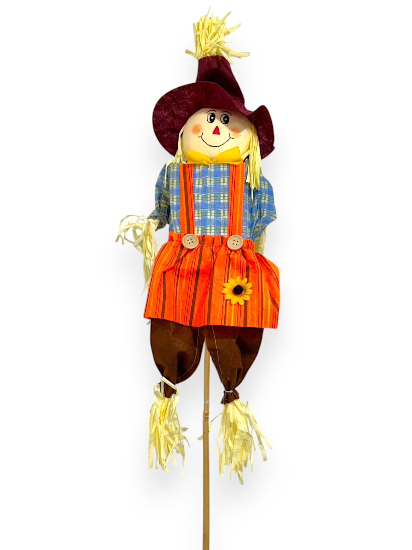 Scarecrow on stick 40"