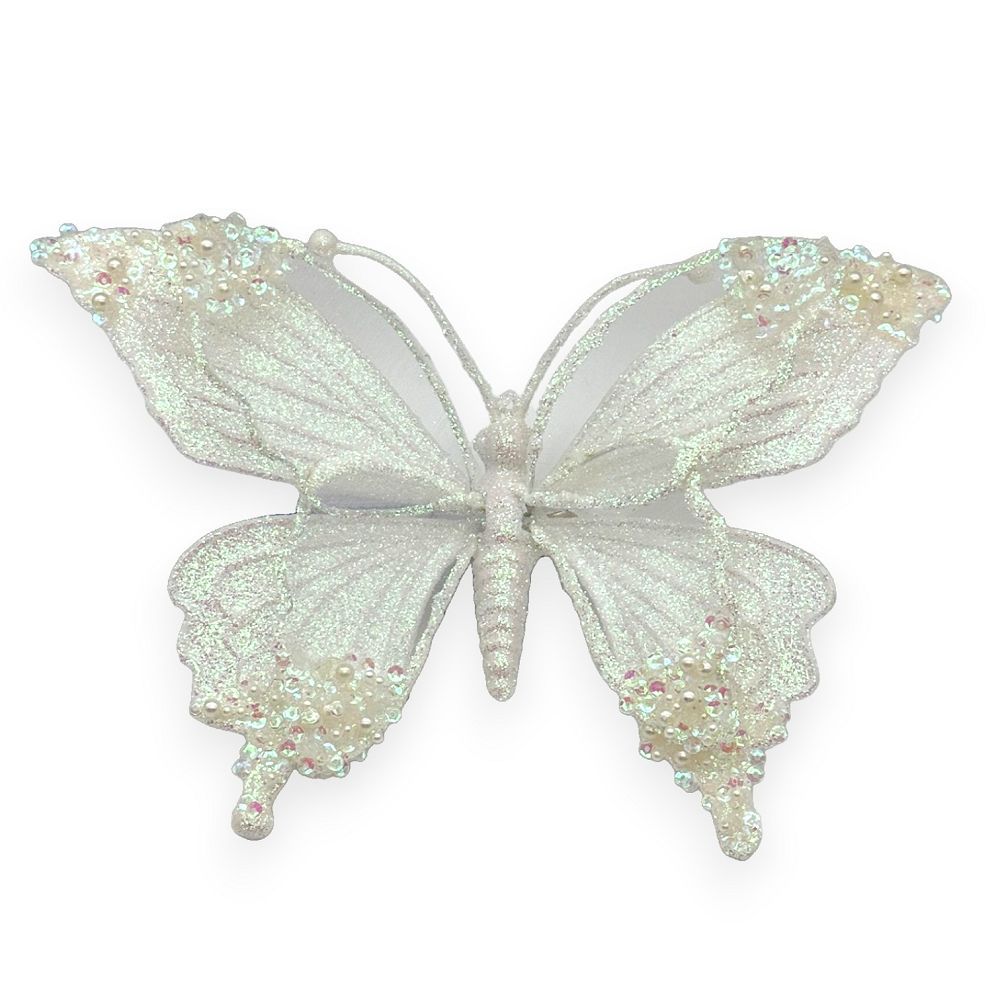 Glitter Butterfly Clip-On 9"