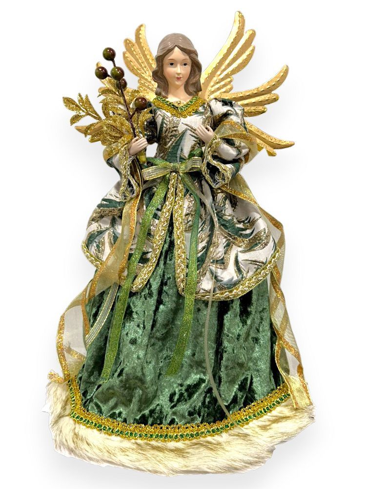 Emerald Green Angel Tree Topper 16"