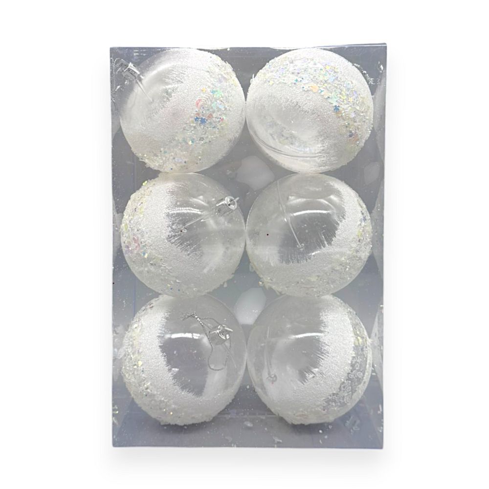 Frosted Clear Ornament 4"