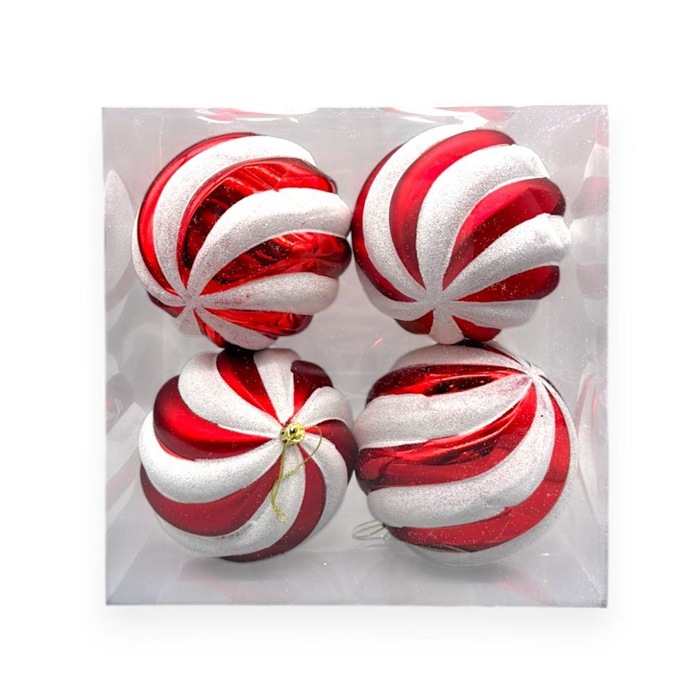 Red & White Peppermint Swirl 5"