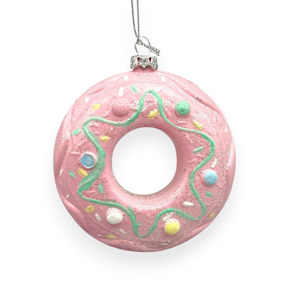 Pastel Pink Donut Orn 4"