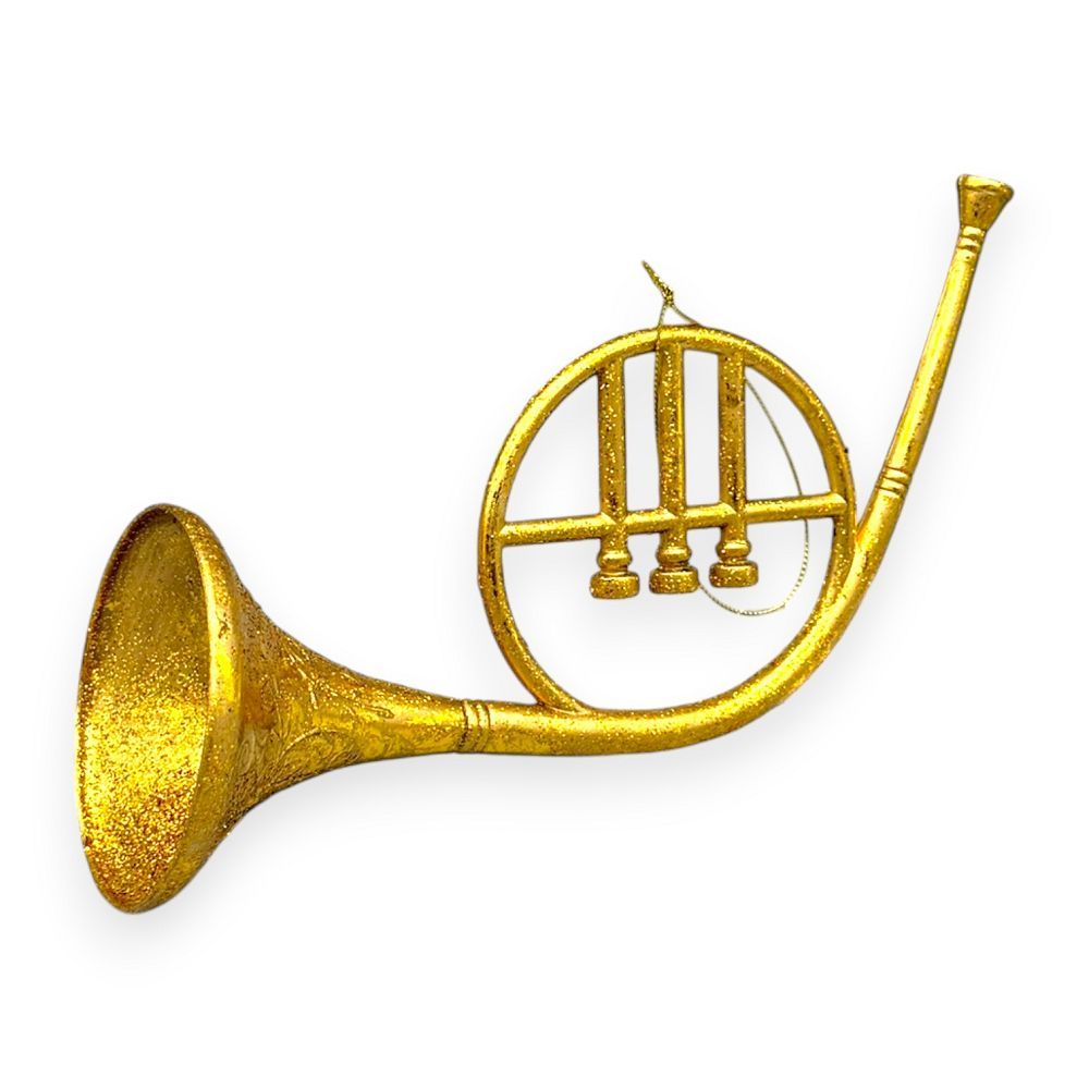 French Horn Ornament 10"