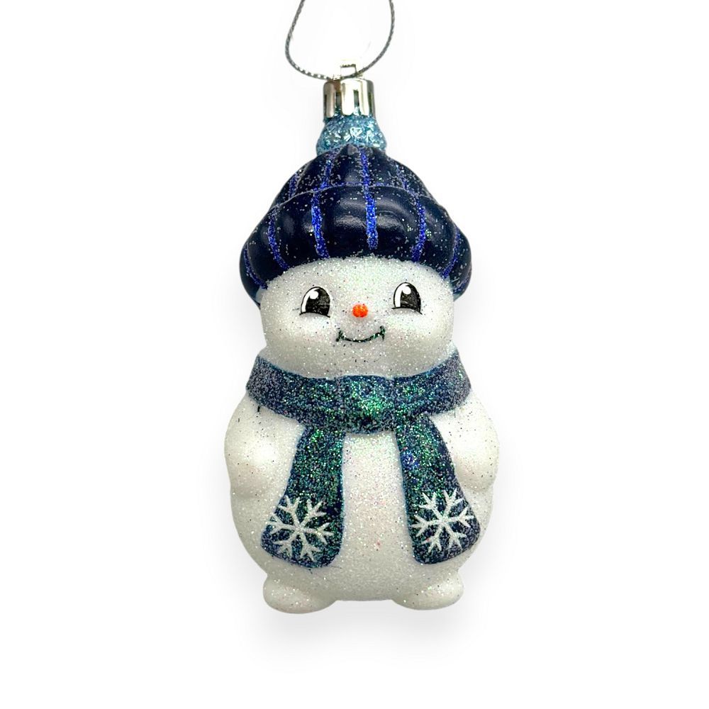 Glitter Snowman Orn 4"