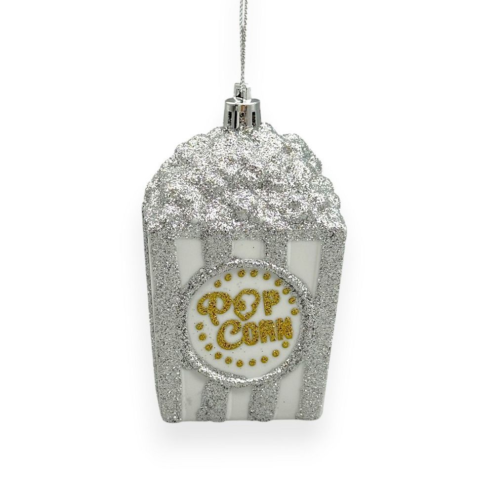 Glitter Popcorn Orn 4"