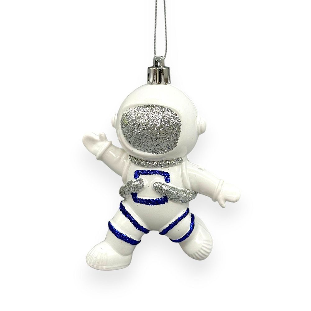 Glitter Astronaut Christmas Orn 4"