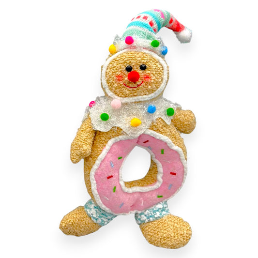 Gingerbread Plush Donut 11"