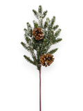 Frosted Pinecone Evergreen Spray