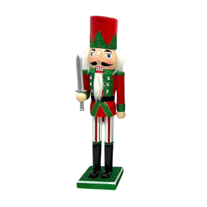 NUTCRACKER 15" RED/GREEN 1PC