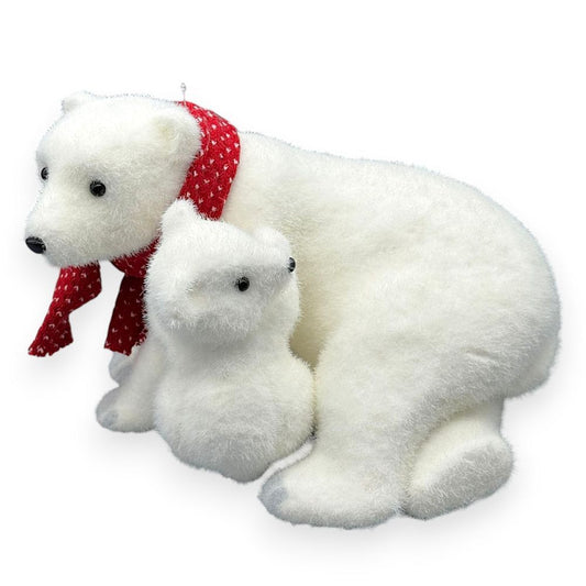 Polar Bear with Cub 10"
