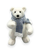 Polar Bear with Blue Scarf 10"