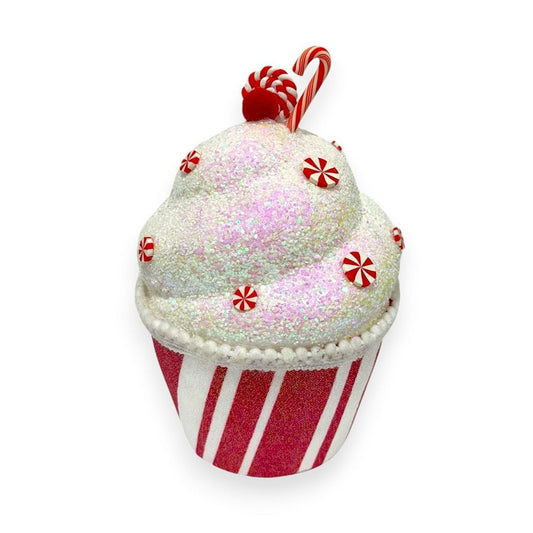 Cupcake with Candy Cane 6"