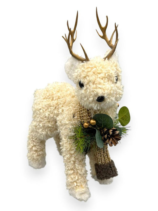 Reindeer with Pinecone & Greenery