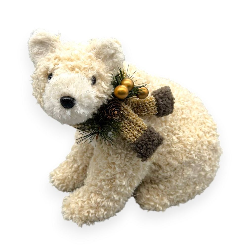 Bear with Scarf & Greenery Sit