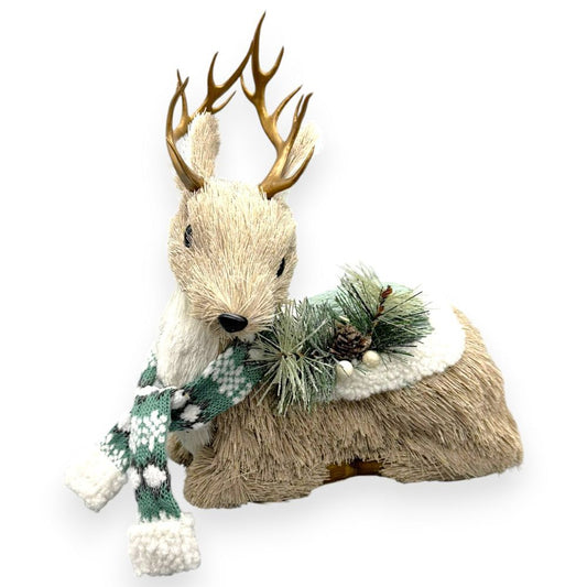 Reindeer with Scarf & Greenery