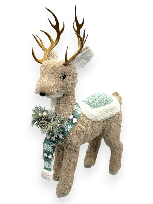 Reindeer with Scarf & Greenery