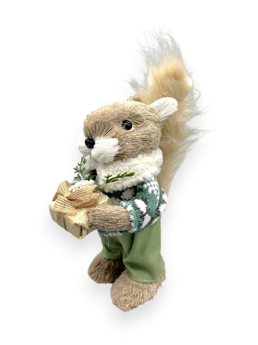Squirrel with Gift Box 8"