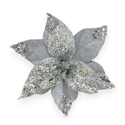 Sequin Poinsettia Pick