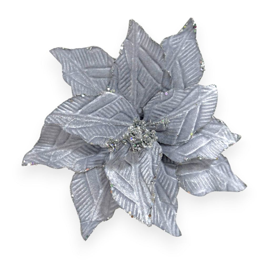 Velvet Poinsettia Pick