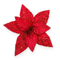 Glitter Poinsettia Pick
