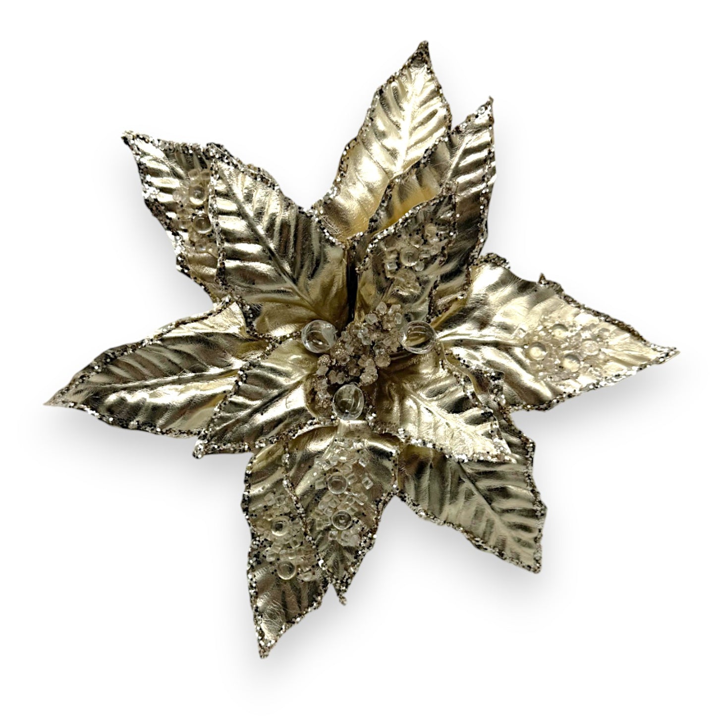 POINSETTIA METALLIC/CRYSTAL 11"D