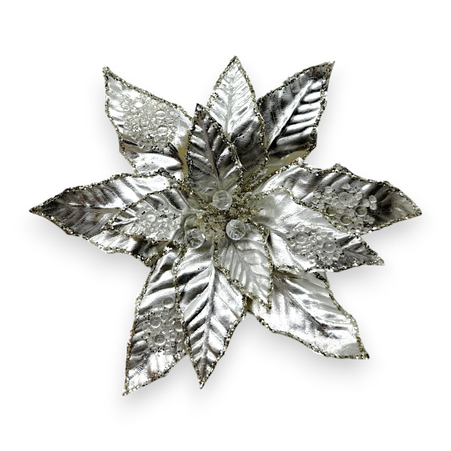 POINSETTIA METALLIC/CRYSTAL 11"D