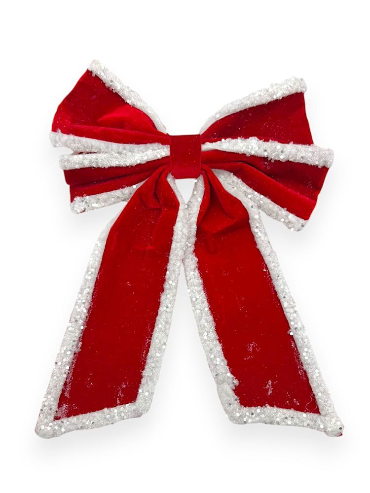 Red Velvet Snow-Kissed Bow 10"x14"