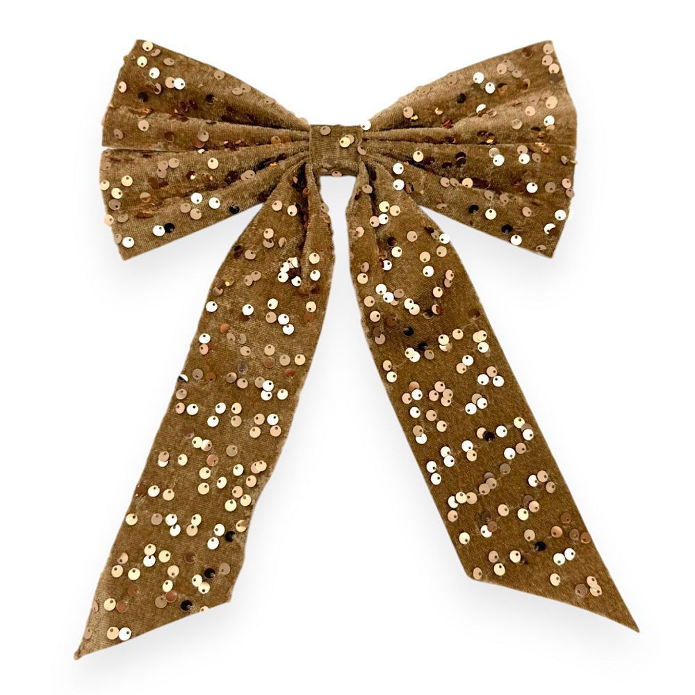 Sequin Velvet Bow 9"x10"