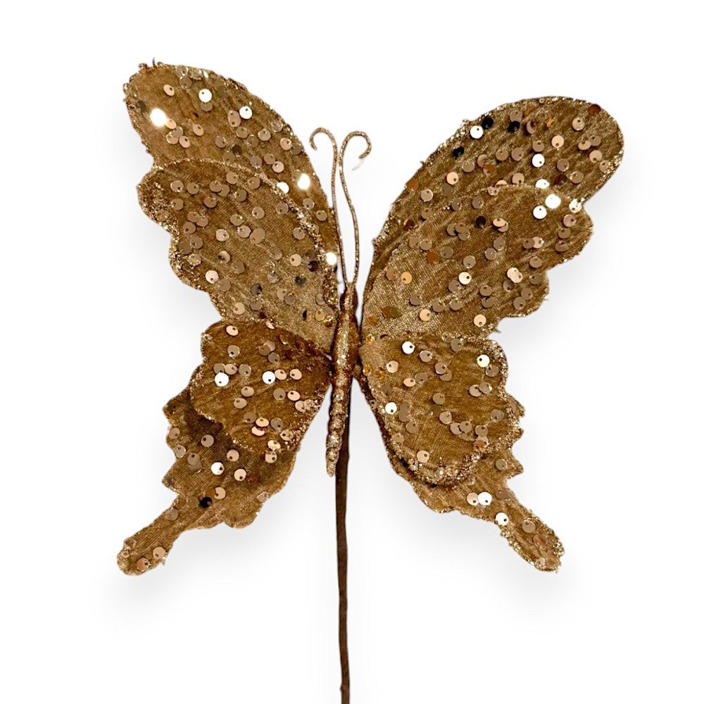 Butterfly Pick with Sequins 8"
