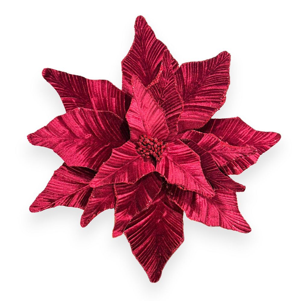 Velvet Poinsettia Stem
