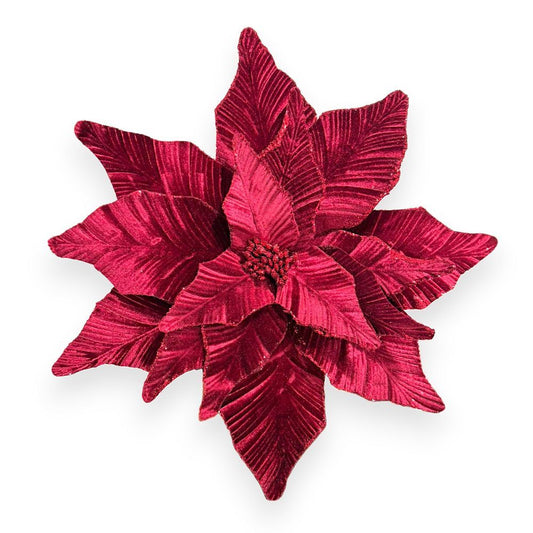 Velvet Poinsettia Stem