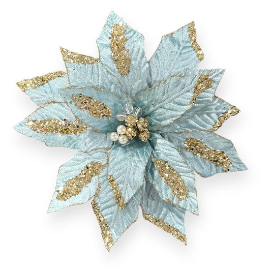 Blue & Gold Poinsettia