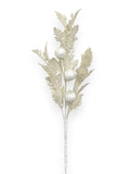 Glitter Fern Spray with Ball 19"