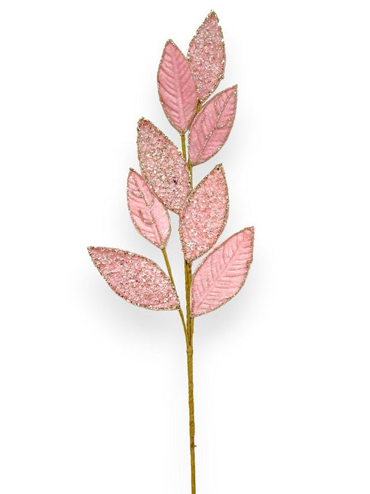 Glitter Leaf Spray 26"