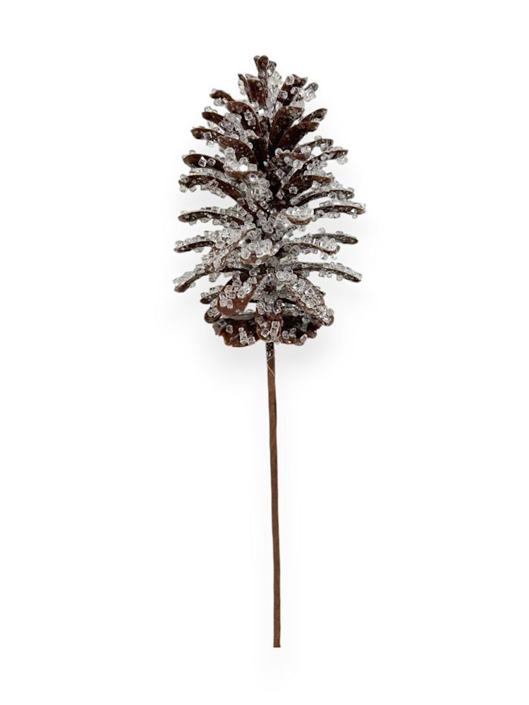 Iced Pinecone Pick 12"