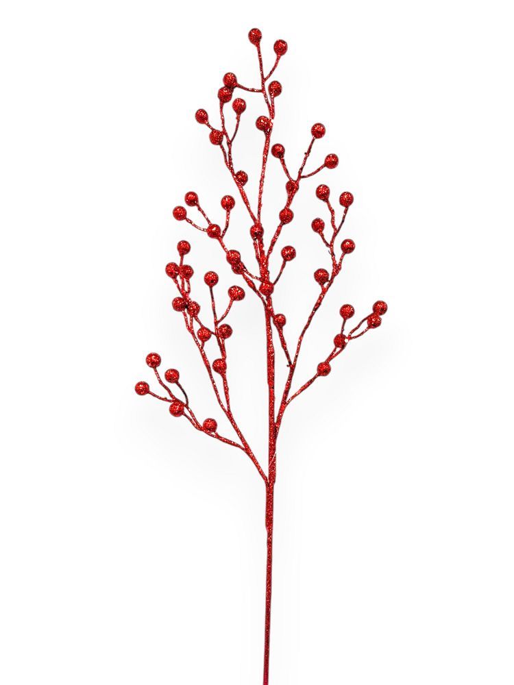 Glitter Berry Branch 28"
