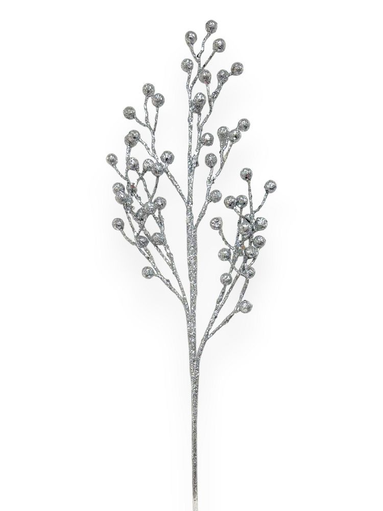 Glitter Berry Branch 28"