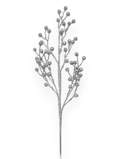 Glitter Berry Branch 28"